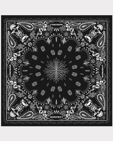 VINTAGE TEA CEREMONY BANDANA BLACK | Morowat Munich